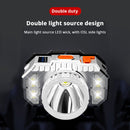 USB Rechargeable Fishing Headlamp Headwear Flashlight for Outdoor Camping Hiking