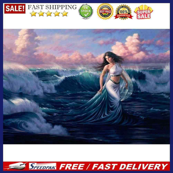 Chasing Sea Girl Oil Paint By Numbers Kit DIY Acrylic Painting Wall Art Pic