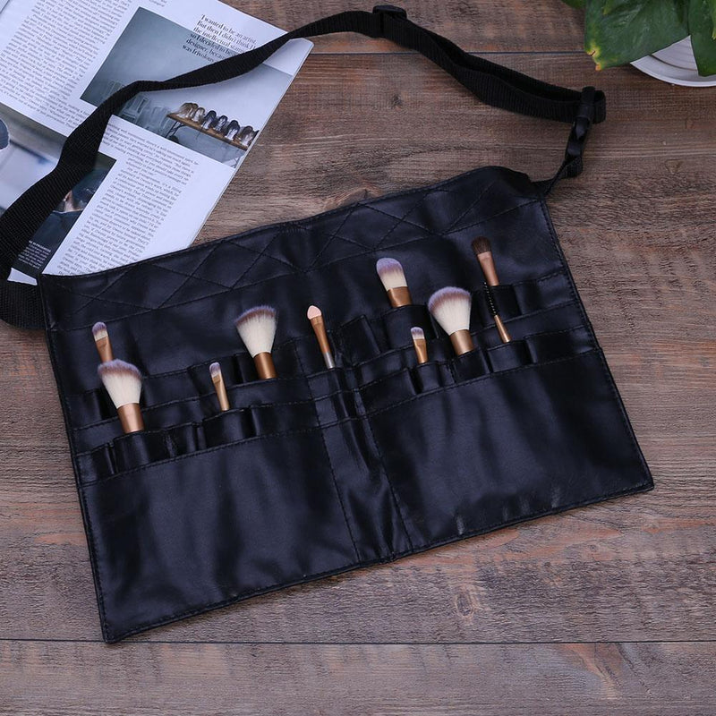 Makeup-brush Bag Black Apron Belt Professional PVC Makeup Tool Case Bag Newly