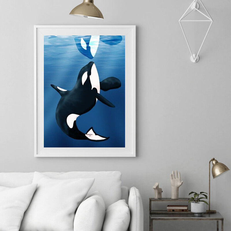 Killer Whale Oil Paint By Numbers Kit DIY Acrylic Painting on Canvas (B1471)