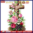 Diamond Painting Kit Flower Cross Full Square Drill Rhinestone DIY Decorati