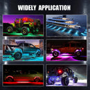 Waterproof Car Underglow RGB LED Rock Lights Chassis Music Lamps (1 to 8) Newly