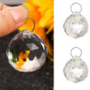 5PCS Glittery Ornament Hanging Art Pendant Faceted Clear Crystal Ball