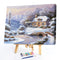 Snow Scene Paint By Numbers Kit DIY Frameless Art Acrylic Picture On Canvas #F