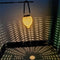 Rattan Hanging Solar Light Outdoor Garden Yard Landscape Lamp Decor (Brown)