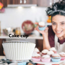100pcs Cupcake Paper Oilproof Liner Baking Cup Tray Muffin Wrapper (White) Newly