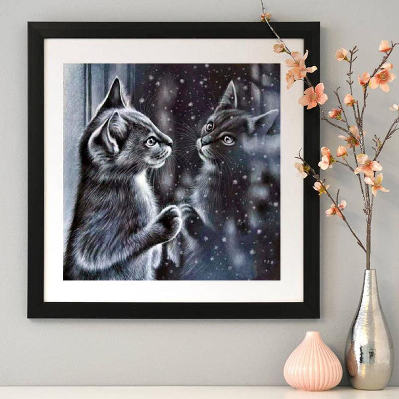 Cat-5D DIY Complete Round Diamond Painting Embroidery Set Cross Stitch Mosaic