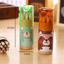 Creative Mini Small Lovely Bear Color Pencil Drawing Coloring Pen Stationery