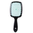 Wide Teeth Air Cushion Comb Scalp Massage Salon Hair Brush (Black Blue)