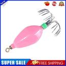 Hard Bait Luminous Squid Jig Hook 50.6g Octopus Fishing Tackle (Light Pink)