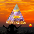 Crystal Orgone Pyramid Healing Reiki Chakra Stones Orgonite Pyramid 6cm (A)