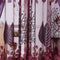 Flower Printing Curtain Yarn Tulle Window Curtain Panel for Bedroom (Purple
