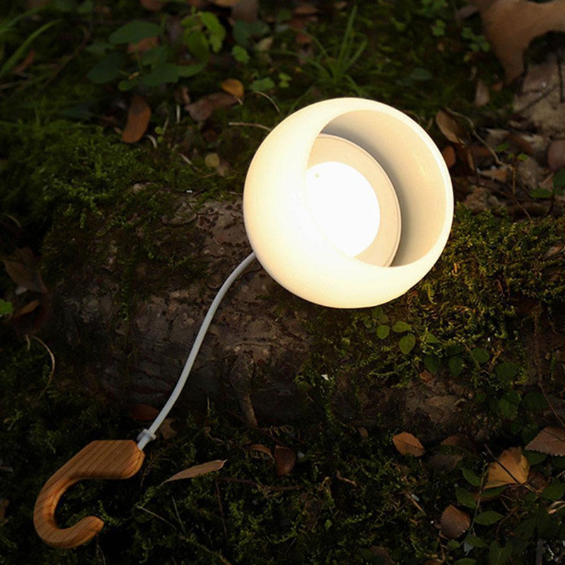 LED Lantern Lamp Hanging Outdoor Tent Emergency Camping Night Light (Wood)