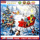 Oil Painting By Numbers Snow Elk DIY Drawing Christmas Picture Home Decoration