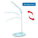 LED Table Lamp USB Eye Protection Touch Kids Bedroom Night Light (Blue) Newly