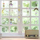 1x Crystal Sun Catchers Prisms Hanging Rainbow Chaser For Window Star Moon Q8U5