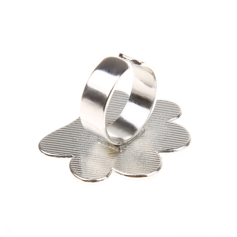 Mini Nail Art Metal Finger Ring Palette Mixing Acrylic Gel Polish Painting