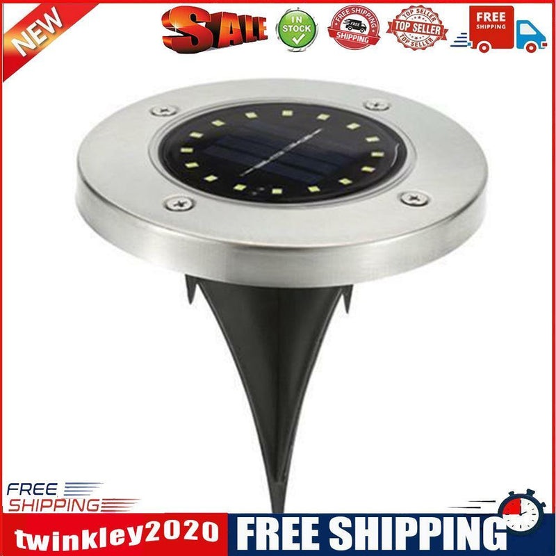 20 LED Solar Buried Lamp Waterproof Outdoor Garden Light (1pc Warm White)