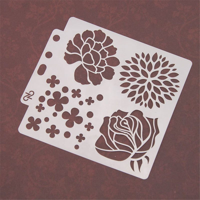 Decorative DIY Craft Flower Scrapbooking Painting template Layering Stencils