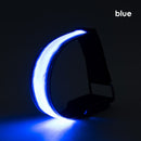 LED Luminous Armband Bracelet Cycling Reflective Warning Wristbands (Blue)