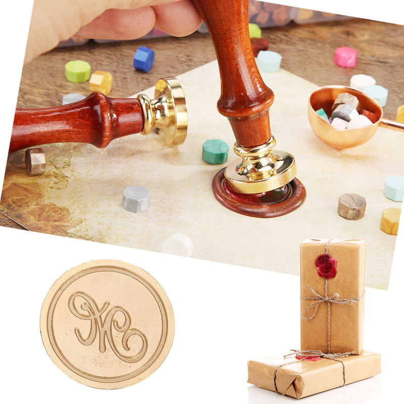 Wax Seal Stamp, Roman Alphabet Sealing Wax Brass Heads for Wedding Envelopes