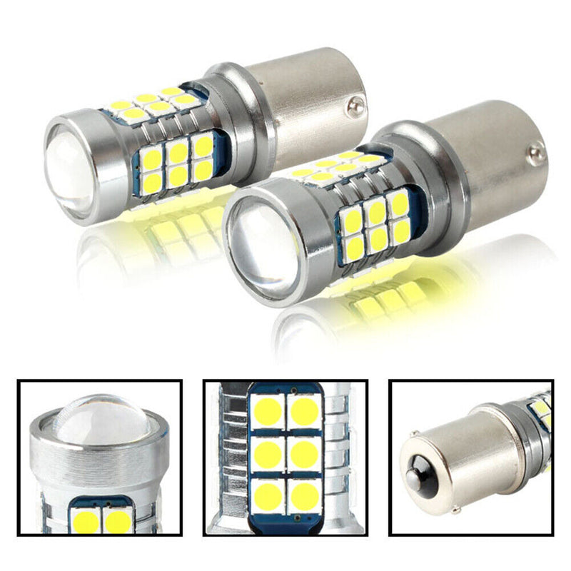 1 Pair S25 1156 BA15S 3030 27SMD LED Car Bulbs for Reverse Turn Signal Light