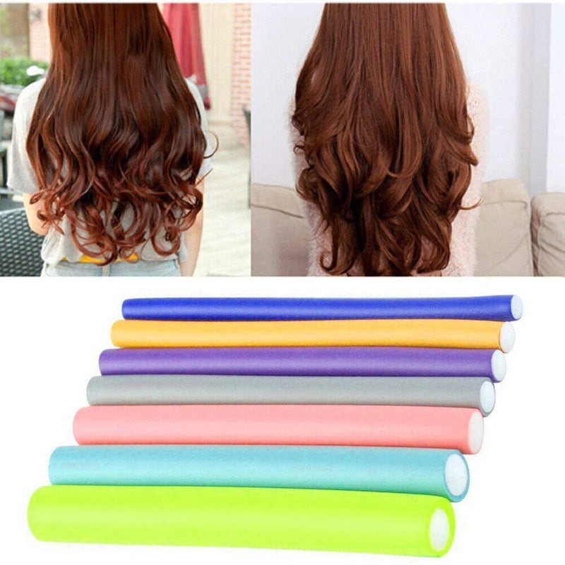 Flexible Hair Rollers Sleeping Hairdresser Tools Hair Wave Curling Rods No Heat