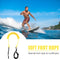 10 Feet Coiled SUP Leash Stand Up Paddle Board Surfboard Leash (Yellow)