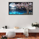 DIY Diamond Painting Kits Moon Peach Blossoms Full Round Drill Home Decorat