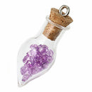 10 x Mini Empty Teardrop-shaped Vials Glass Bottles Vial Charm Pendant T hot.