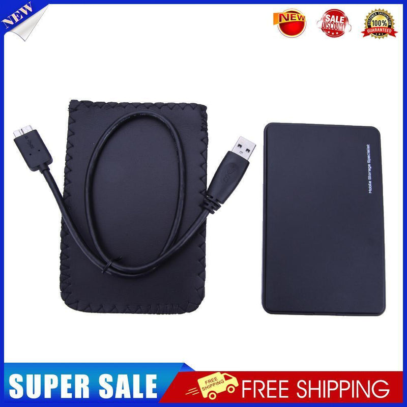 2.5in USB 3.0 SATA Hd Box HDD Hard Drive External Enclosure Case(Black)