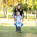 Plastic Garden Swing Kids Hanging Seat Toys with Height Adjustable Ropes
