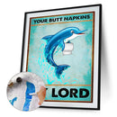 Napkin Animal Poster Oil Paint By Numbers Kit DIY Acrylic Painting on Canvas