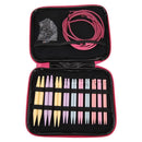10 Pairs Plastic Change Head Circular Knitting Needle Ring Set with Storage Bag