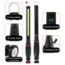 1pc Stepless Dimming COB Inspection Light with Magnet Hook for Car Repair
