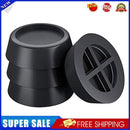 4pcs Rubber Leg Anti-vibration Non-slip Refrigerator Chair Feet Mat (Black)