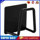 Stainless Steel Sink Sponges Holder Adhesive Drain Drying Rack (Black)