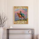 #A Retro Riding Girl Poster Oil Paint By Numbers Kit DIY Acrylic Wall Art Pict