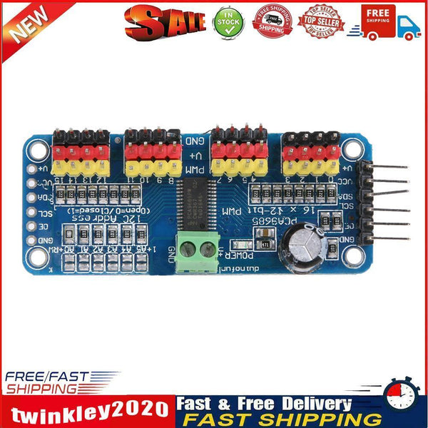 PWM/Servo/Drive Plate 16 Channel PWM Controller IIC Port for Arduino Robot Newly