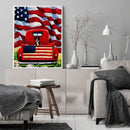 Flag Dog Oil Paint by Numbers Hand Painted Frameless Picture Home Ornament Kit