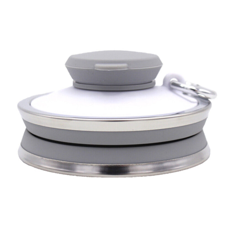 Sports 500mL Collapsible Soft Kettle Outdoor Silicone Water Bottle (Grey) Newly