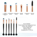 6 Fan Shell Makeup Brush Kit Set Eyebrow Lashes Cosmetic Tools (D)