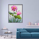 Rhinestone DIY Art Diamond Painting Full Round Drill 5D Dragonfly Lotus Kit