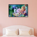 Full Round Drill Picture DIY Book Girl 5D Mosaic Diamond Painting Poster Newly