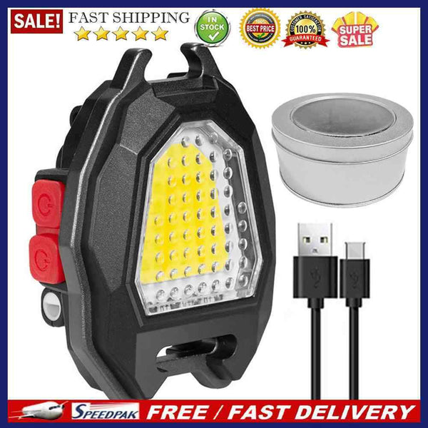 COB Pocket Keychain Light USB Emergency Magnetic Work Lights Camping Lanter