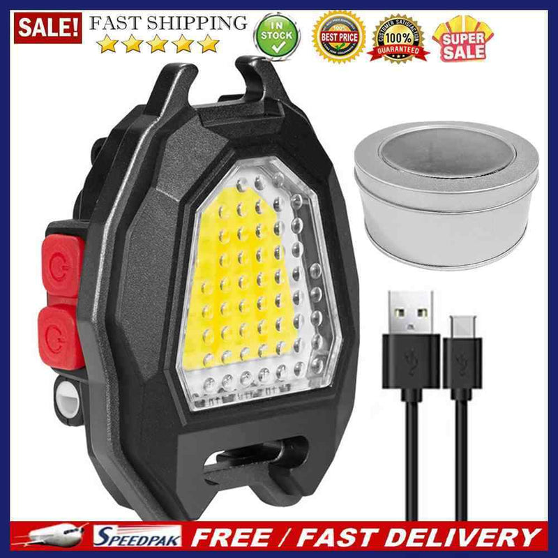 COB Pocket Keychain Light USB Emergency Magnetic Work Lights Camping Lanter