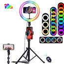 Light RGB LED 10 inch Ring Fill Light with Tripod Stand For TikTok Youtube