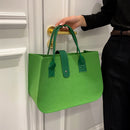 Women Fashion Felt PU Leather Shoulder Bag Lady All-match Phone Small Tote Bag