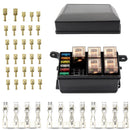 Universal 12V Car Marine 6-Way Relay+ 6-Slot ATO/ATC Blade Fuse Holder Box Newly