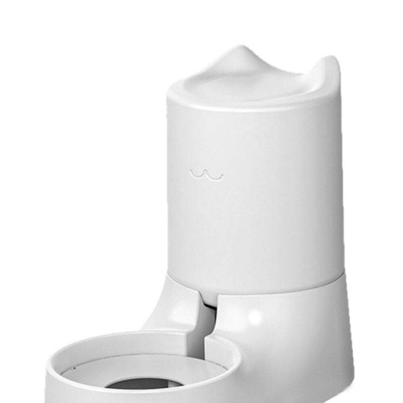 Cat Bowl Plastic Puppy Feeding Dish Feeder Kitten Automatic Drinking Fountain